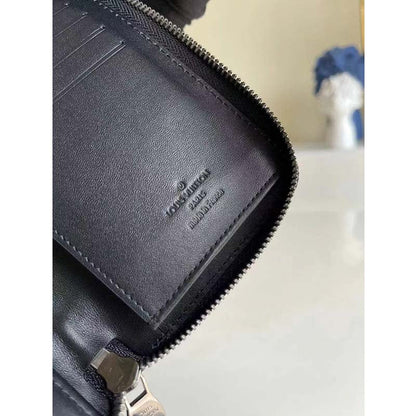 Louis Vuitton LV Unisex Zippy Wallet Vertical Black Damier Infini Cowhide Leather