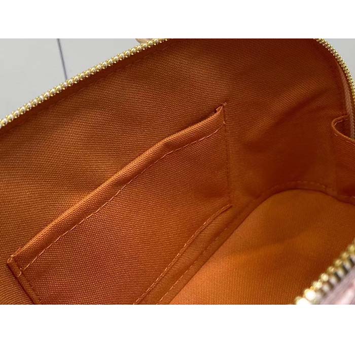Louis Vuitton LV Women Alma BB Handbag Beige Ocher Monopaname Coated Canvas Cowhide Leather
