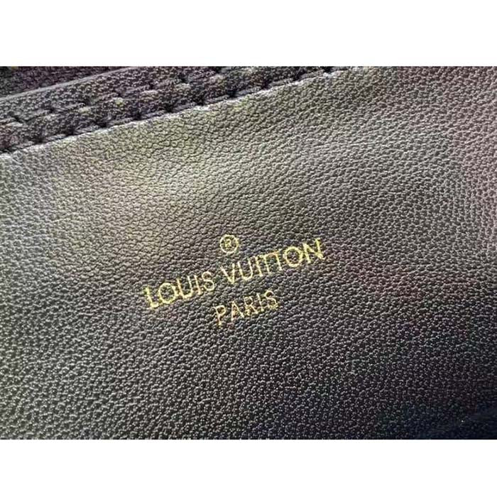 Louis Vuitton LV Women Alma BB Handbag Black Lamb Cowhide Leather
