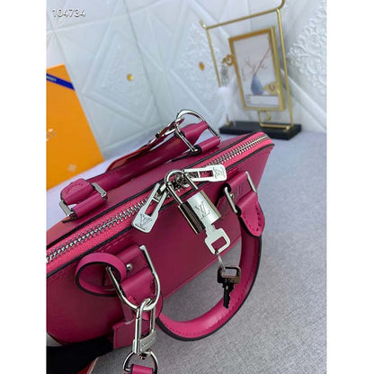 Louis Vuitton LV Women Alma BB Handbag Guimauve Purple Epi Grained Cowhide Leather
