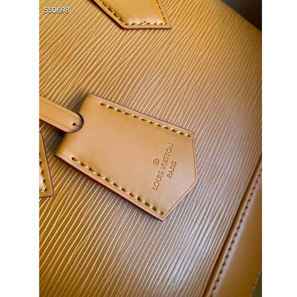 Louis Vuitton LV Women Alma BB Handbag Honey Gold Epi Grained Cowhide Leather