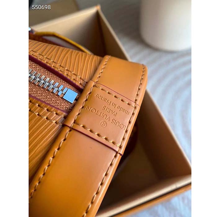 Louis Vuitton LV Women Alma BB Handbag Honey Gold Epi Grained Cowhide Leather