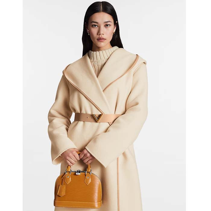 Louis Vuitton LV Women Alma BB Handbag Honey Gold Epi Grained Cowhide Leather