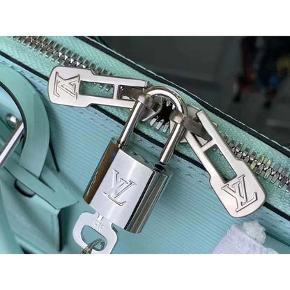 Louis Vuitton LV Women Alma BB Handbag Lagoon Turquoise Epi Grained Cowhide Leather