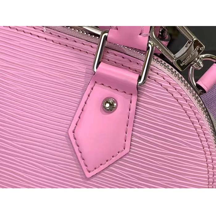 Louis Vuitton LV Women Alma BB Handbag Lilas Provence Lilac Epi Grained Cowhide Leather