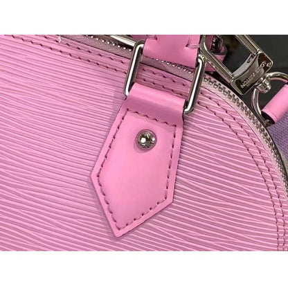 Louis Vuitton LV Women Alma BB Handbag Lilas Provence Lilac Epi Grained Cowhide Leather