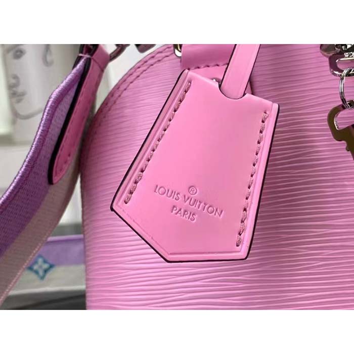 Louis Vuitton LV Women Alma BB Handbag Lilas Provence Lilac Epi Grained Cowhide Leather