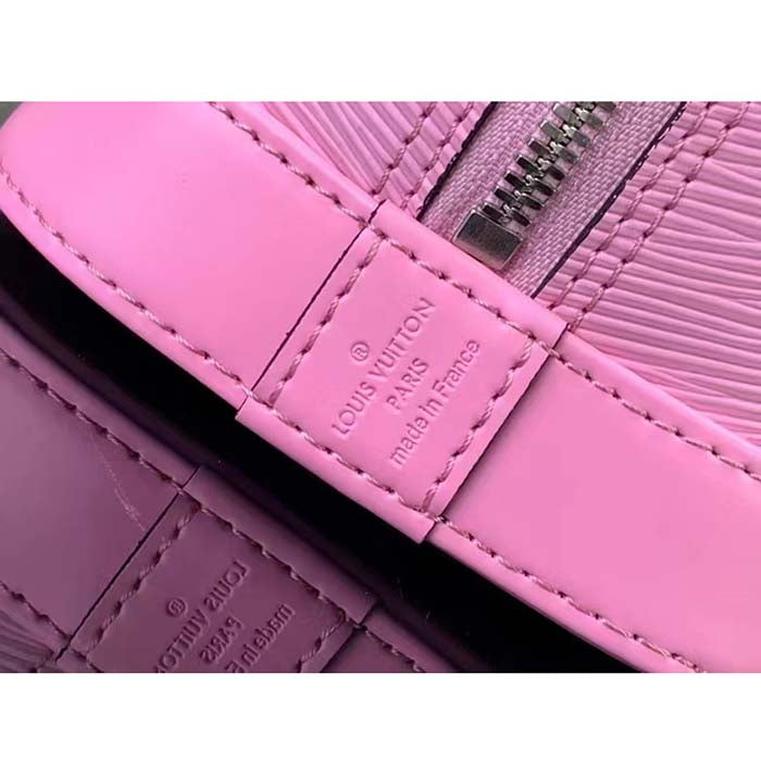 Louis Vuitton LV Women Alma BB Handbag Lilas Provence Lilac Epi Grained Cowhide Leather