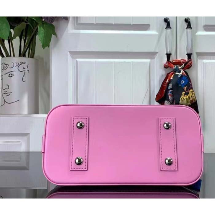 Louis Vuitton LV Women Alma BB Handbag Lilas Provence Lilac Epi Grained Cowhide Leather