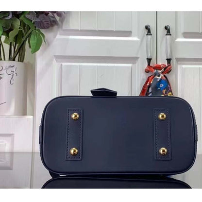 Louis Vuitton LV Women Alma BB Handbag Navy Blue Lamb Leather Cowhide