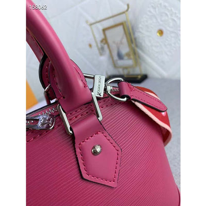 Louis Vuitton LV Women Alma BB Handbag Pink Epi Grained Cowhide Leather