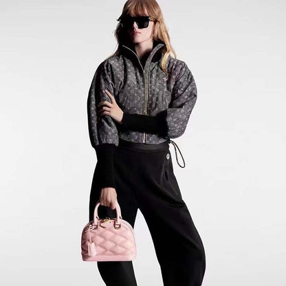 Louis Vuitton LV Women Alma BB Handbag Rosabella Pink Lamb Cowhide Leather
