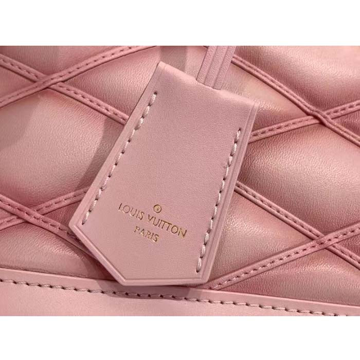 Louis Vuitton LV Women Alma BB Handbag Rosabella Pink Lamb Cowhide Leather