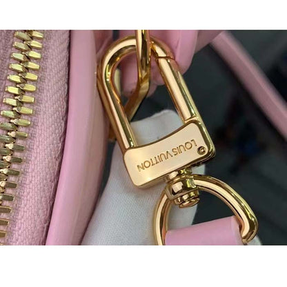 Louis Vuitton LV Women Alma BB Handbag Rosabella Pink Lamb Cowhide Leather