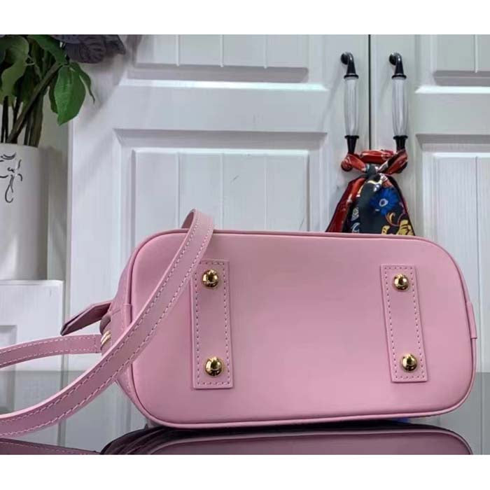 Louis Vuitton LV Women Alma BB Handbag Rosabella Pink Lamb Cowhide Leather