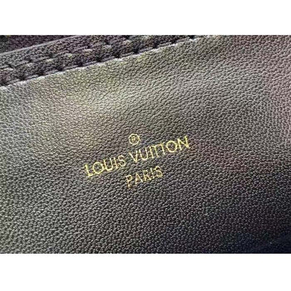 Louis Vuitton LV Women Alma BB Handbag White Black Lamb Cowhide Leather