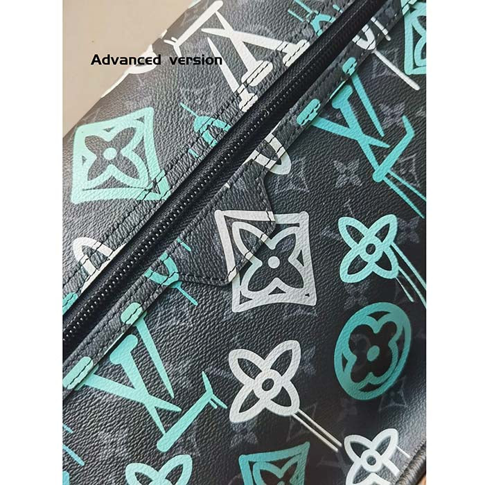 Louis Vuitton LV Women Archy Messenger MM Bag Graffiti Green Monogram Coated Canvas
