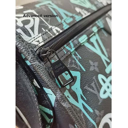 Louis Vuitton LV Women Archy Messenger MM Bag Graffiti Green Monogram Coated Canvas