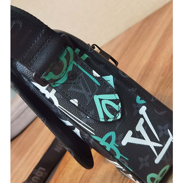 Louis Vuitton LV Women Archy Messenger MM Bag Graffiti Green Monogram Coated Canvas