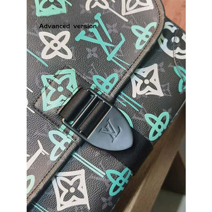 Louis Vuitton LV Women Archy Messenger MM Bag Graffiti Green Monogram Coated Canvas