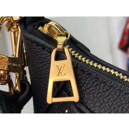 Louis Vuitton LV Women Bagatelle Black Handbag Black Monogram Empreinte Grained Cowhide Leather Studs