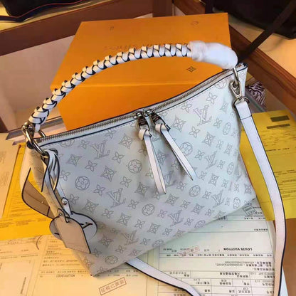 Louis Vuitton LV Women Beaubourg Hobo Bag Snow White Mahina Perforated Calf Leather