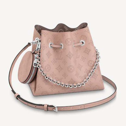 Louis Vuitton LV Women Bella Bucket Bag in Mahina Calf Leather Monogram