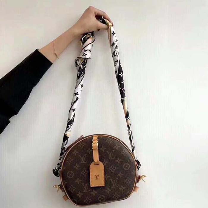 Louis Vuitton LV Women Boite Chapeau Souple MM in Monogram Coated Canvas-Brown