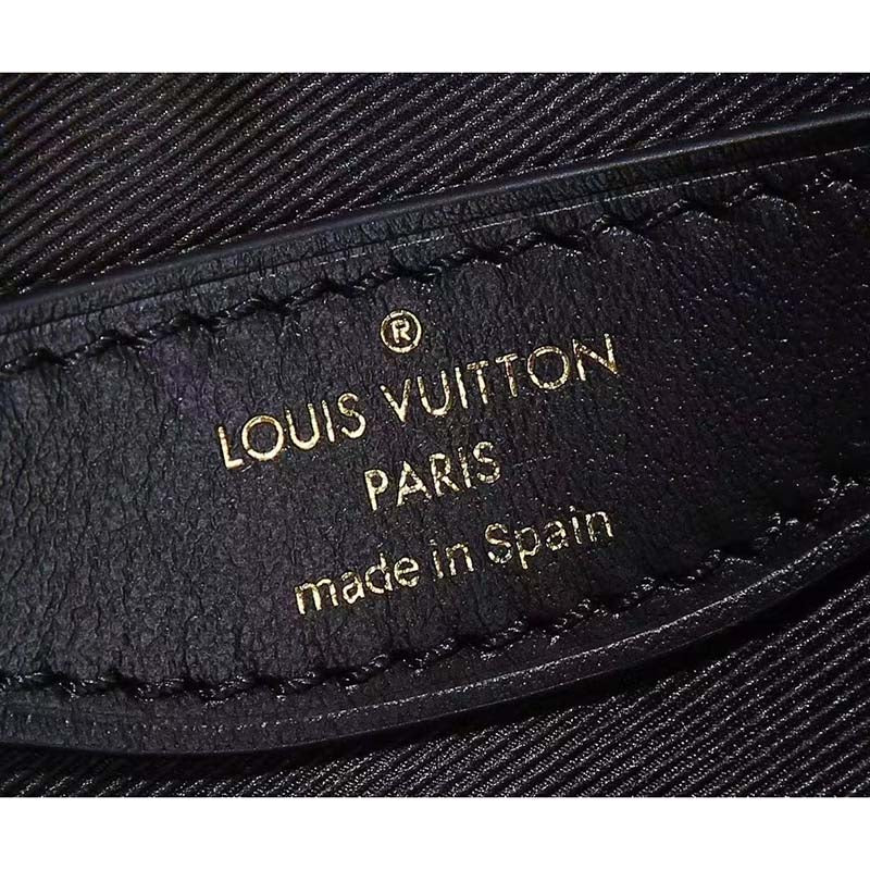 Louis Vuitton LV Women Boulogne Handbag Black Brown Monogram Coated Canvas