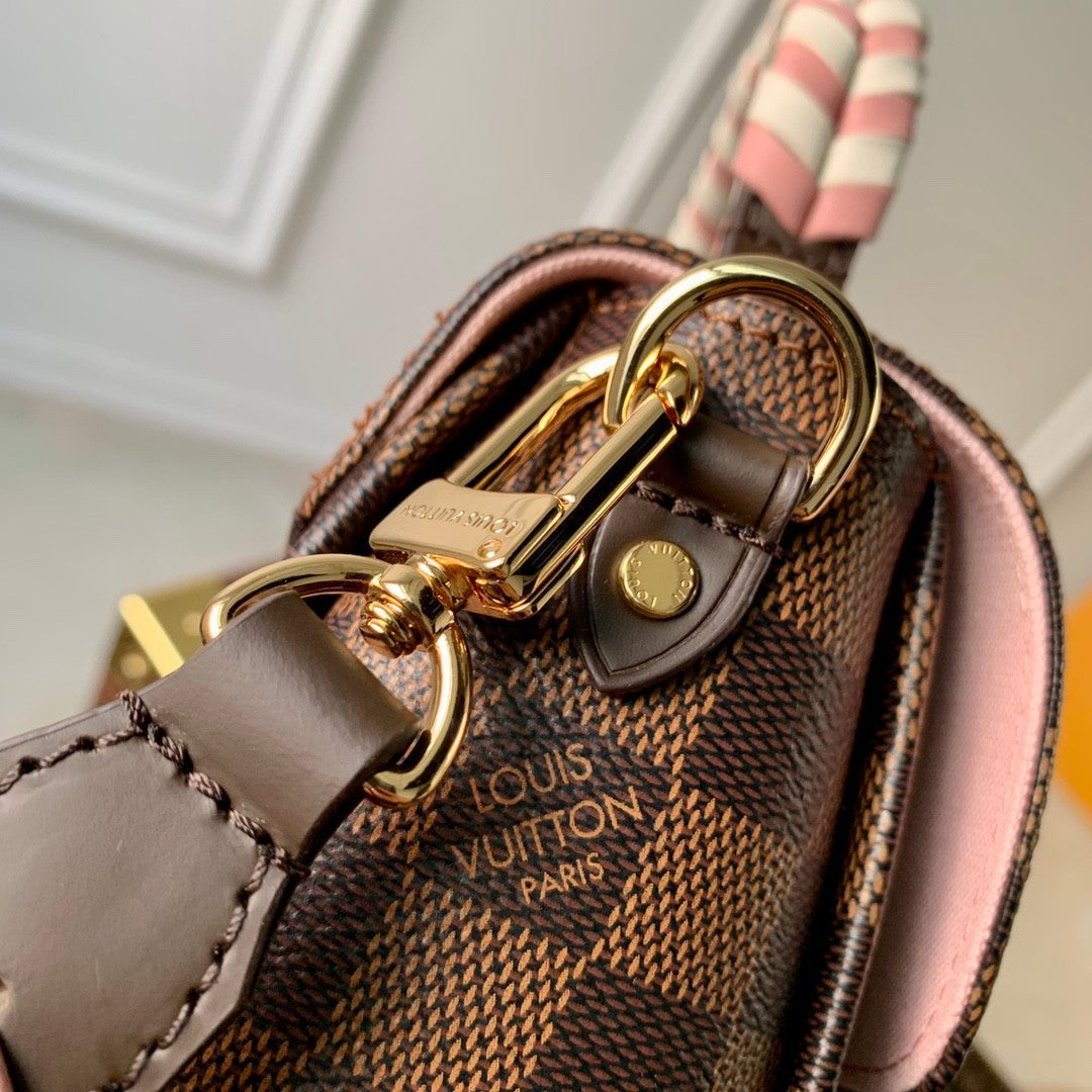 Louis Vuitton LV Women Braided Croisette Brown Damier Ebene Coated Canvas