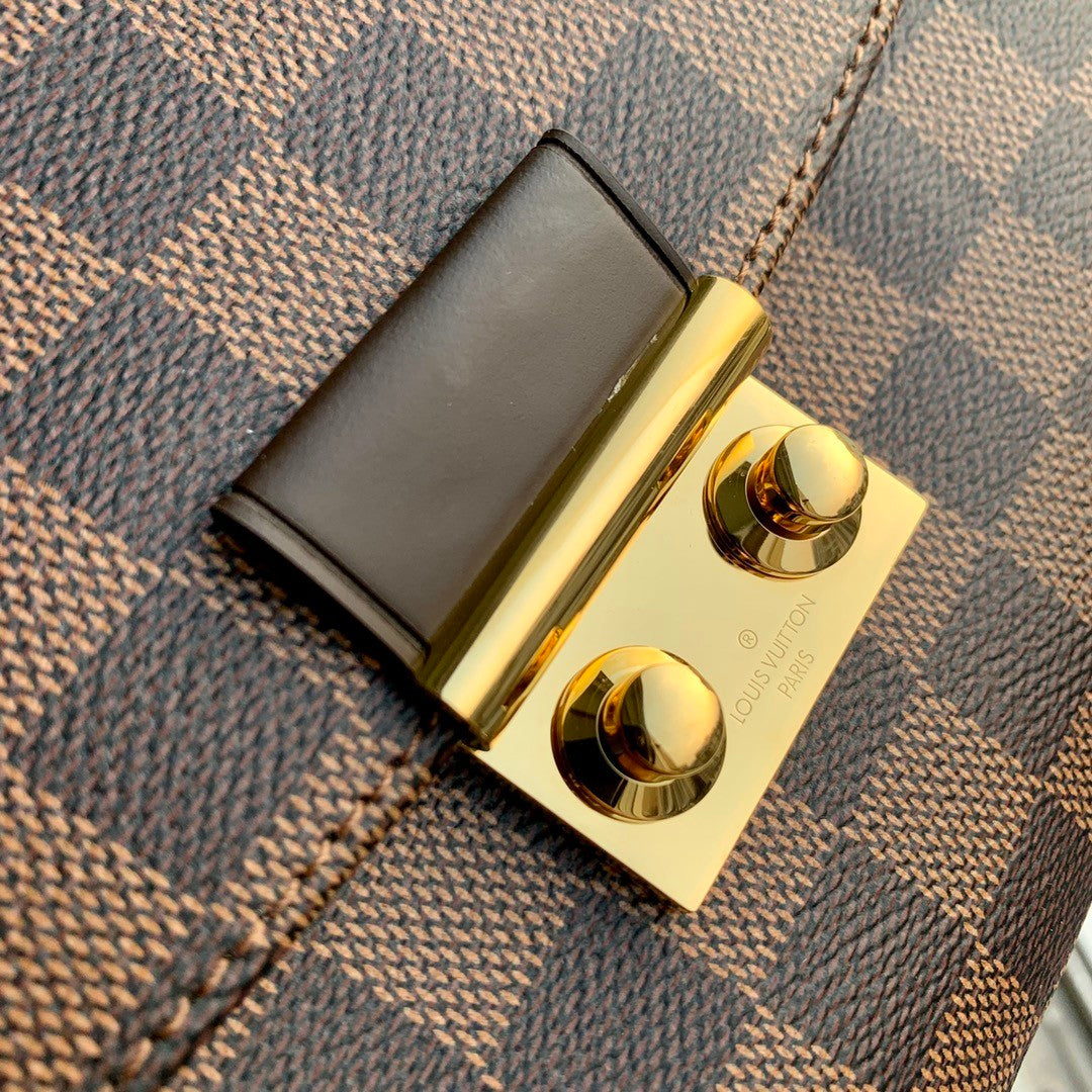 Louis Vuitton LV Women Braided Croisette Brown Damier Ebene Coated Canvas