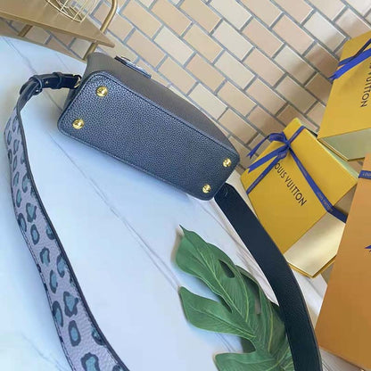 Louis Vuitton LV Women Capucines BB Handbag Black Taurillon Leather