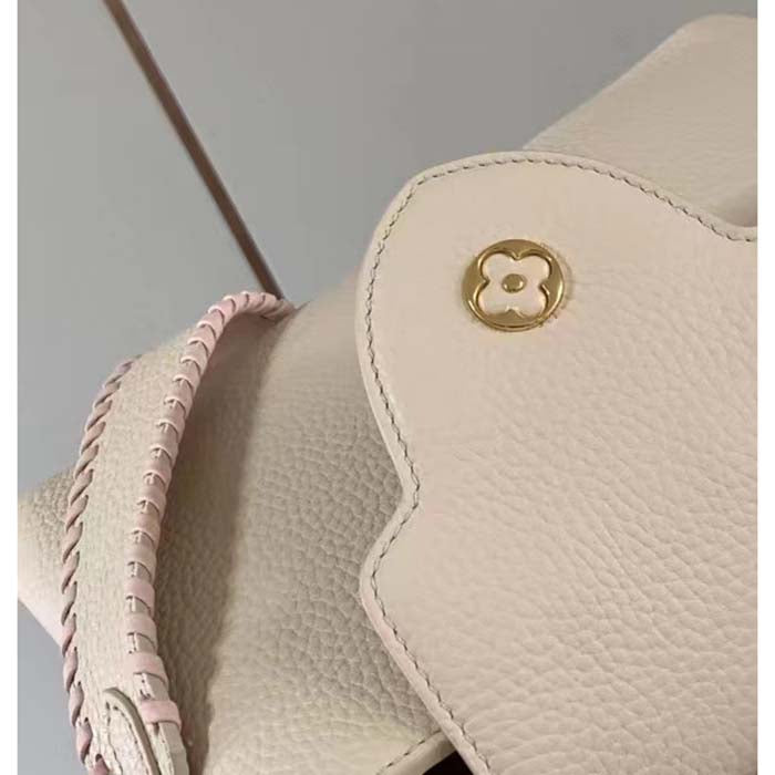 Louis Vuitton LV Women Capucines BB Handbag Cream Beige Pearly Pink Taurillon Cowhide Leather
