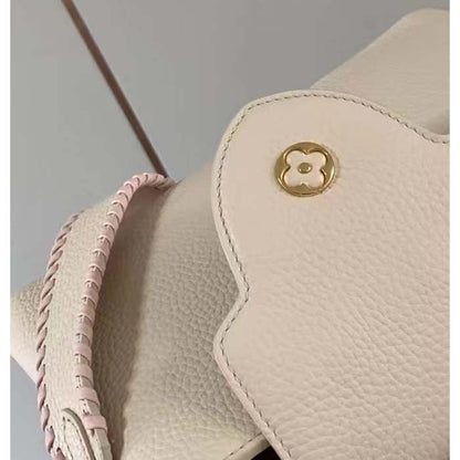 Louis Vuitton LV Women Capucines BB Handbag Cream Beige Pearly Pink Taurillon Cowhide Leather