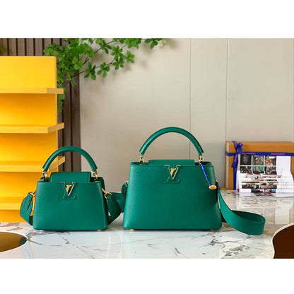 Louis Vuitton LV Women Capucines BB Handbag Emeraude Green Taurillon Leather