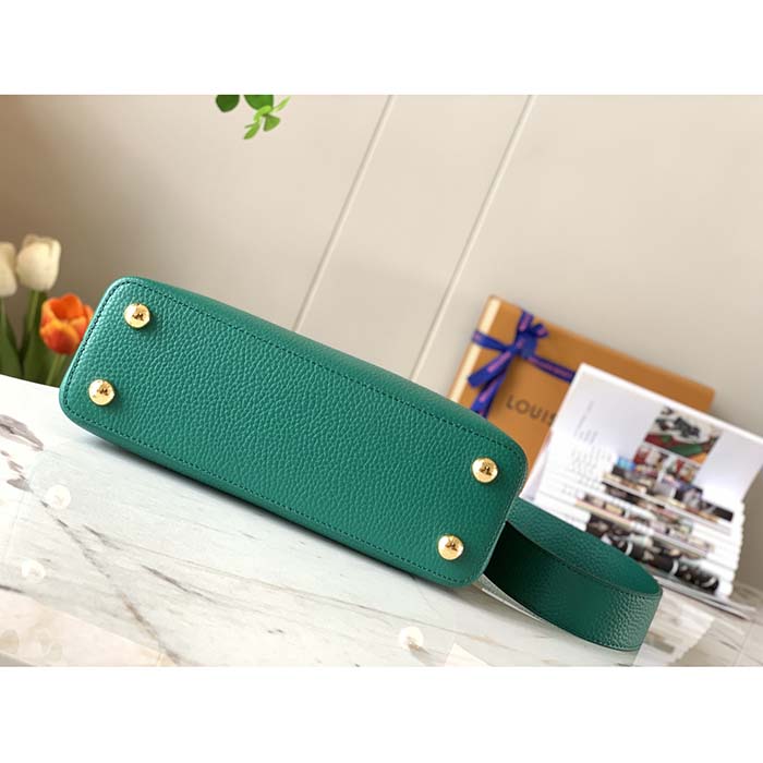 Louis Vuitton LV Women Capucines BB Handbag Emeraude Green Taurillon Leather