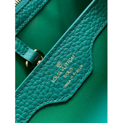 Louis Vuitton LV Women Capucines BB Handbag Emeraude Green Taurillon Leather