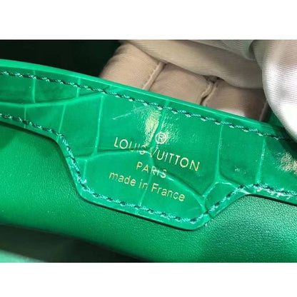 Louis Vuitton LV Women Capucines BB Handbag Green Crocodilien Brillant Savoir Faire