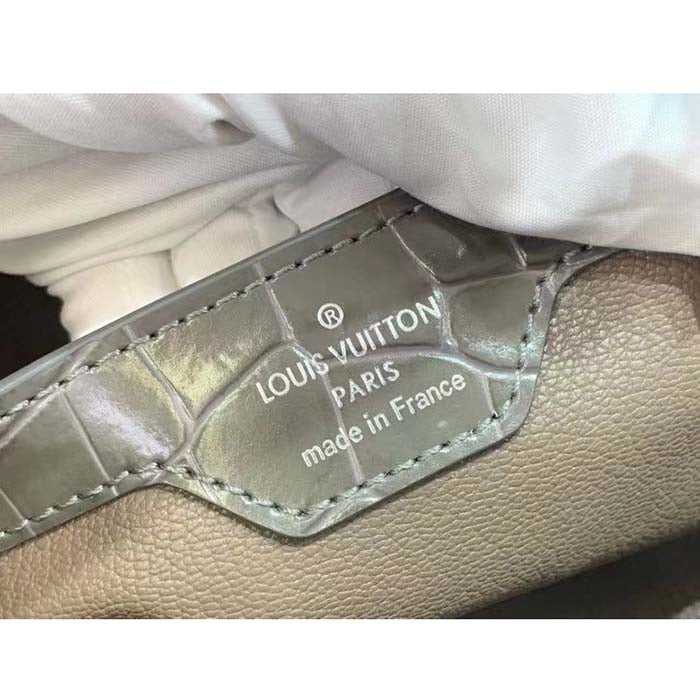 Louis Vuitton LV Women Capucines BB Handbag Grey Crocodilien Brillant Savoir Faire