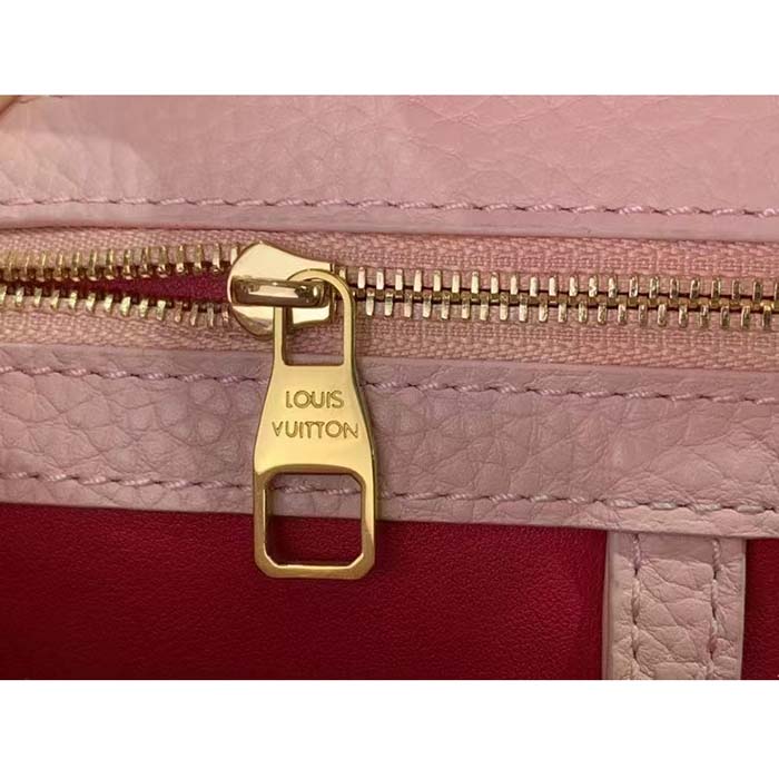 Louis Vuitton LV Women Capucines BB Handbag Jasmine Pink Taurillon Leather