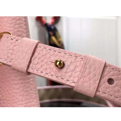 Louis Vuitton LV Women Capucines BB Handbag Rose Jasmin Taurillon Leather