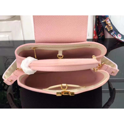 Louis Vuitton LV Women Capucines BB Handbag Rose Jasmin Taurillon Leather