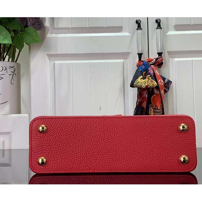 Louis Vuitton LV Women Capucines MM Handbag Rose Pink Taurillon Leather