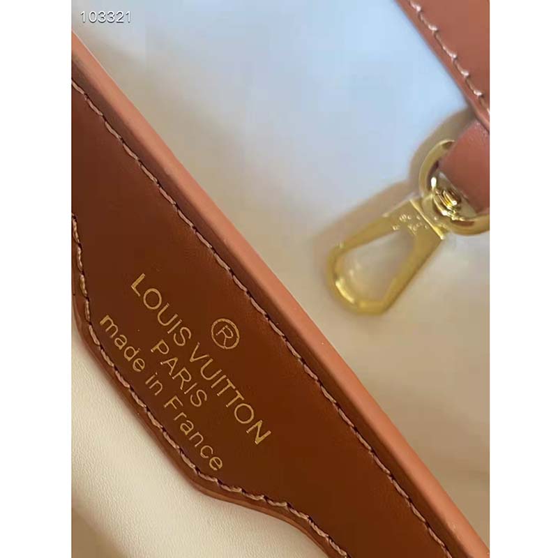 Louis Vuitton LV Women Capucines BB Handbag Yellow Calfskin Canvas