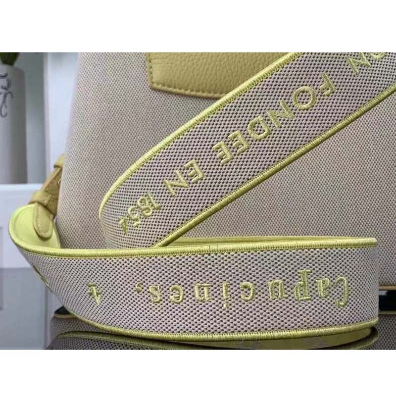 Louis Vuitton LV Women Capucines BB Handbag Yellow Taurillon Leather Canvas