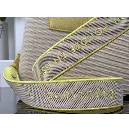 Louis Vuitton LV Women Capucines BB Handbag Yellow Taurillon Leather Canvas