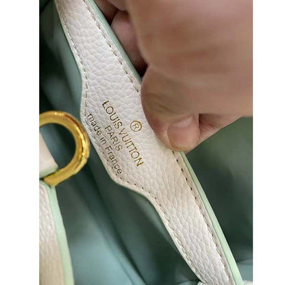 Louis Vuitton LV Women Capucines BB Jade White Taurillon Cowhide Leather