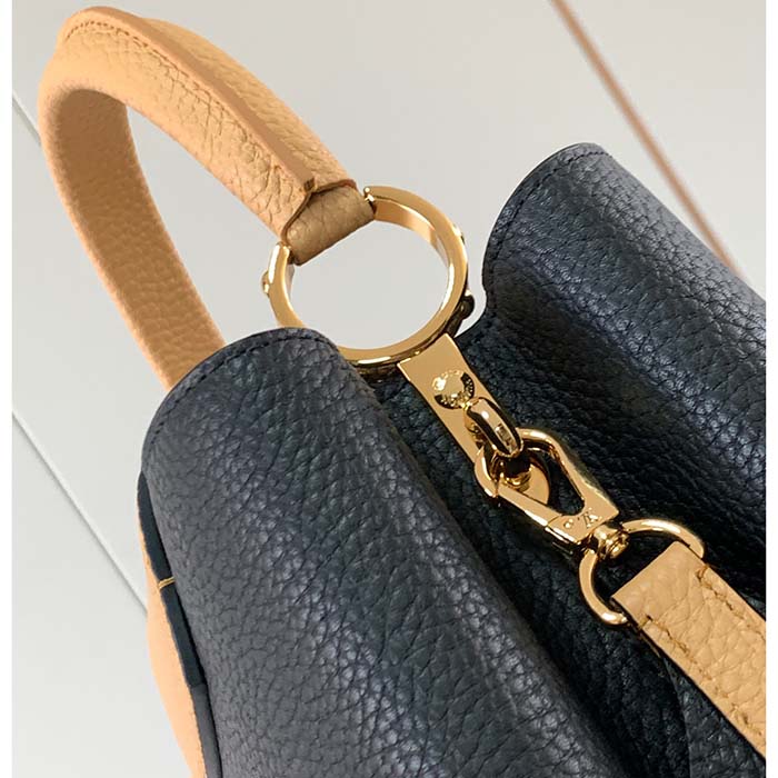Louis Vuitton LV Women Capucines MM Handbag Black Beige Red Taurillon Leather