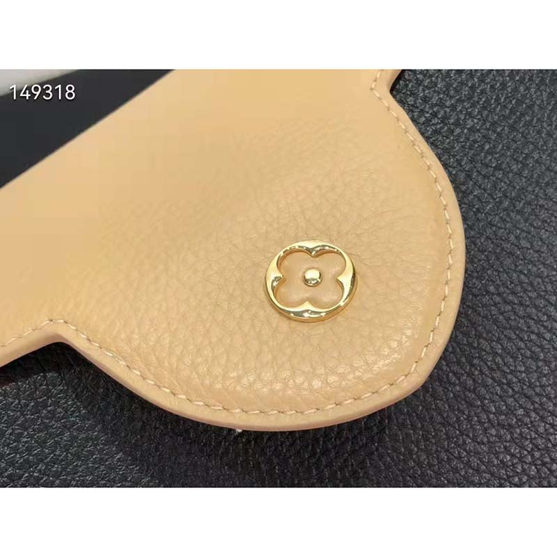 Louis Vuitton LV Women Capucines MM Handbag Black Gold Arizona Taurillon Leather