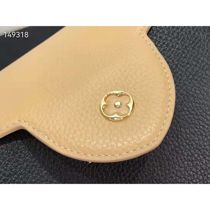 Louis Vuitton LV Women Capucines MM Handbag Black Gold Arizona Taurillon Leather